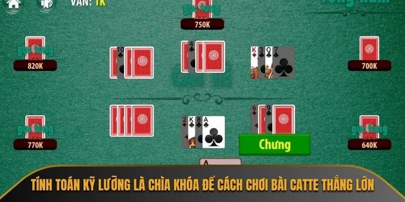 Tính toán kỹ lưỡng là chìa khóa để chơi bài Catte thắng lớn
